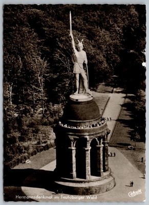 Hermann Monument Teutoburg Forest Germany Vintage Black & White RPPC