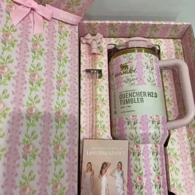 #ad New Stanley X Love Shack Fancy 40Oz Quencher Tumbler – Blooming Heirloom Edition $55.99