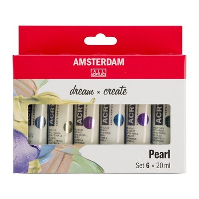 Amsterdam Acrylic Standard Series Paint Set 1 Fl Oz (Pack of 6), Multicolor