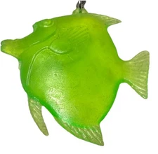 Vintage Green Fish Wildlife Nature Water Ocean Creatures Lucky Charm Keychain