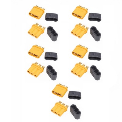 10Pcs Amass MR30 Connectors Plugs 5 Male + 5 Female Bullet For RC Lipo Battery c