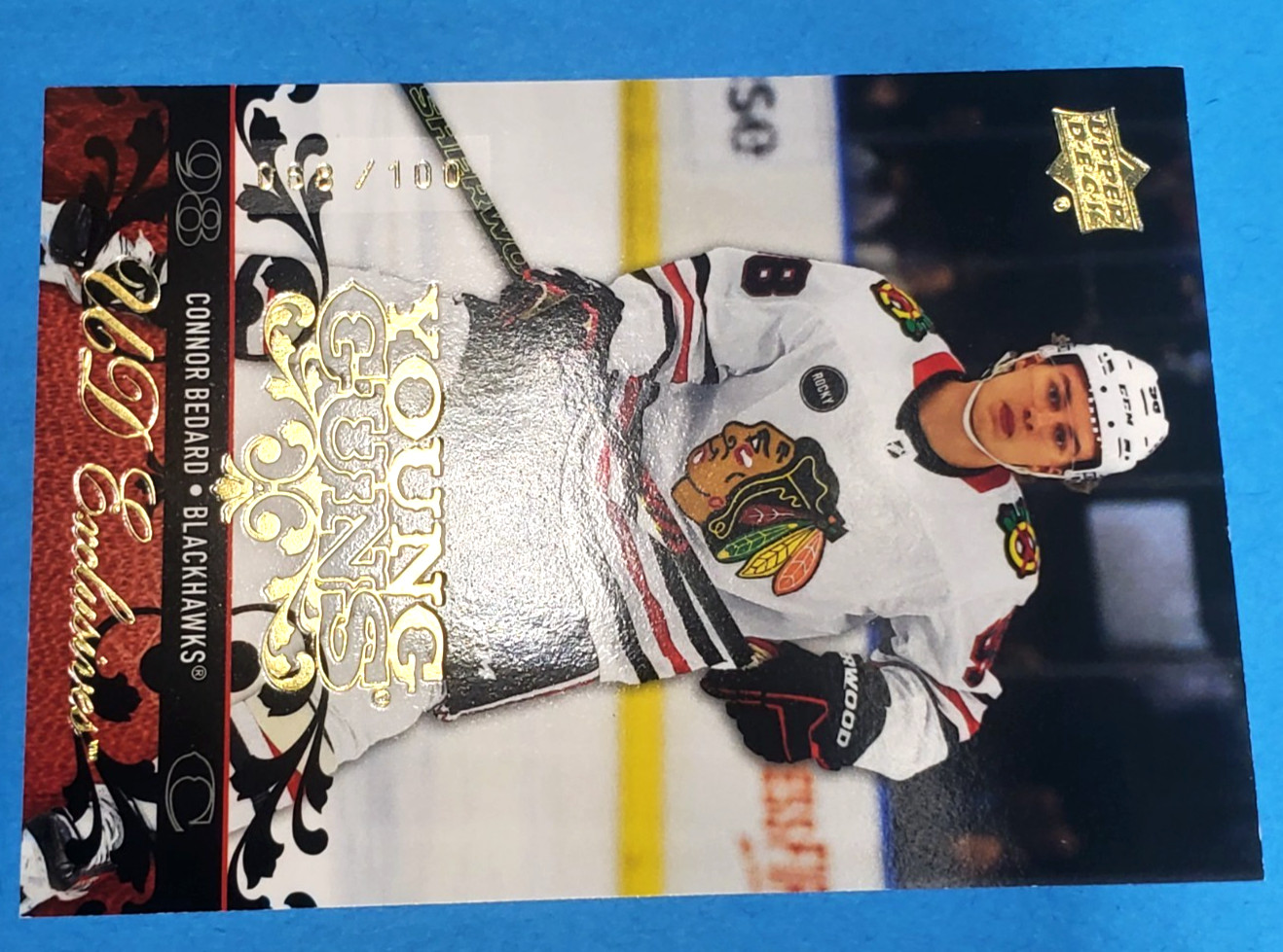 2023-24 UPPER DECK CONNOR BEDARD YOUNG GUNS UD EXCLUSIVES RETRO ROOKIE SP #/100 view 11