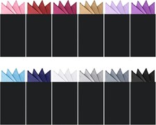 12 Pcs Pocket Squares for Men Prefolded Suit Pocket Squares on Card Masculine Po