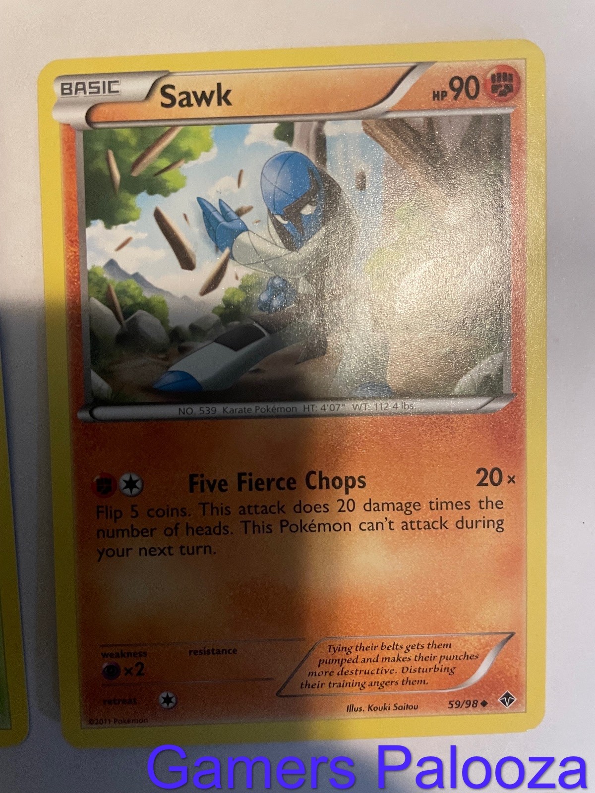 Sawk 59/98 Uncommon Emerging Powers Pokemon Near Mint