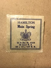 Hamilton Factory Mainspring for 12/0s Hamilton No. 4128 - Steel