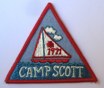 Girl Scout 1971 CAMP SCOTT PATCH Mayes Oklahoma Crime Scene Someone Cry Children