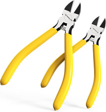 2Pcs Wire Cutters With Long Flat Nose Pliers Small Sharp Side Cutter For Crafts