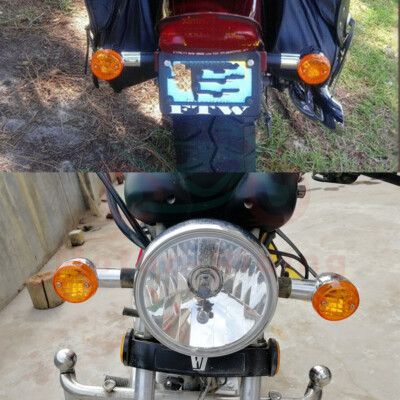 OUMURS Amber Turn Signals For Kawasaki Vulcan & Cruiser Motorcycles (2pcs)