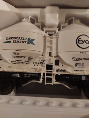Roco 44055 Boxcar 3x Silo Wagon Ucs DB Eva " Karsdorf Cement " H0 #X-66-12 - Picture 5 of 6