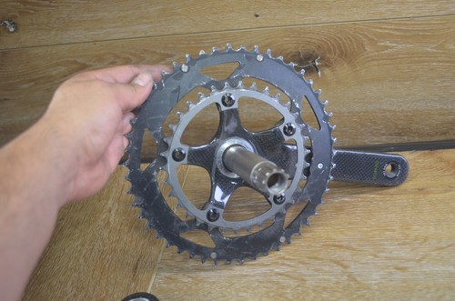 Sram Force Carbon Fiber 10 Speed 172.5 Crank Arms 130BCDN + FSA CHAINRING - Picture 2 of 23