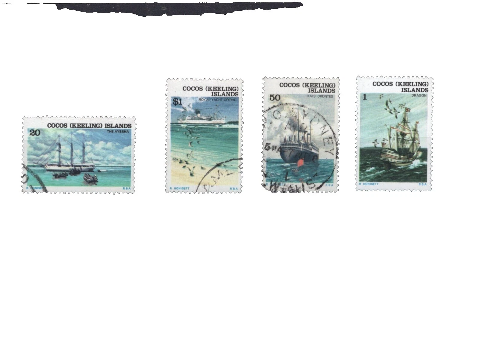 Sellos usados Cocos Islander