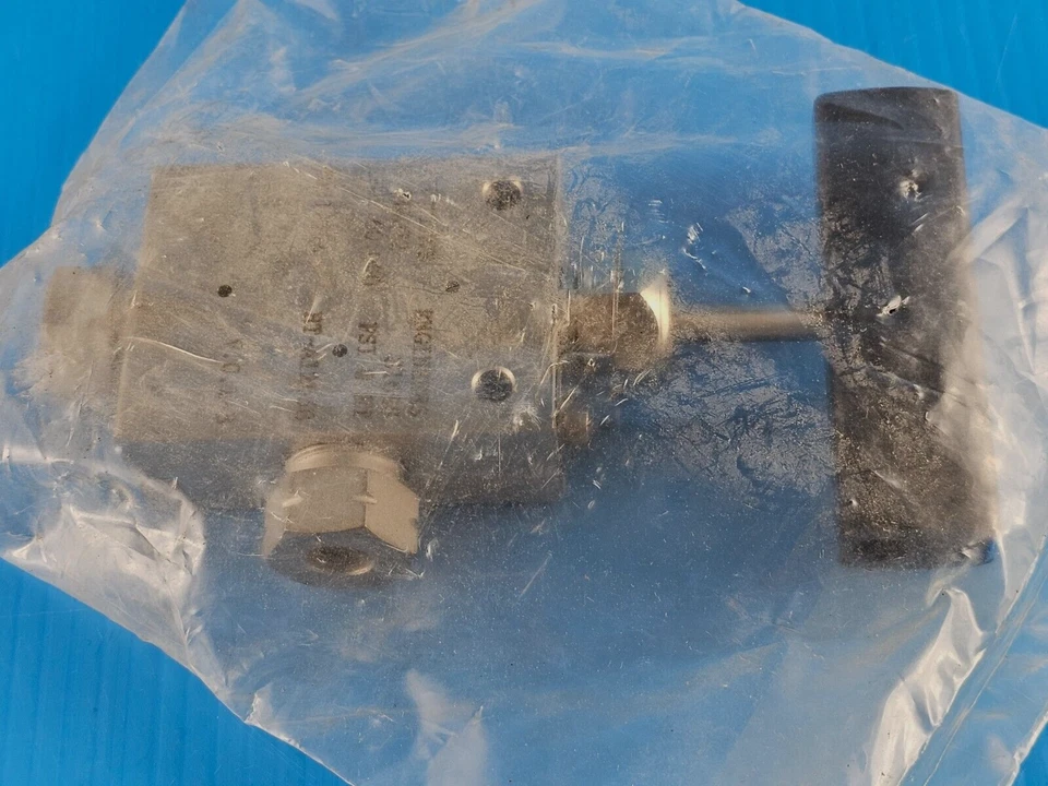 Válvula de aguja SS de alta presión Parker autoclave 60VM6072 SELLADA, tubo de 3/8" Foto 3 de 4