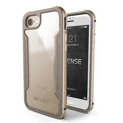 x-doria Defense Shield Case Alu Schutzhülle Cover Gold Apple iPhone 7 iPhone 8