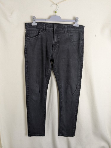 Next Herren Freizeit Hose Jeans Denim Skinny Fit Gr. 34R Schwarz