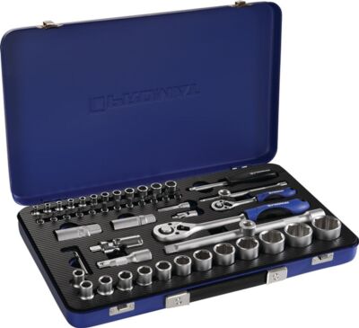 Promat Socket Nut Set 55 Piece 1/4+1/2 Inch 4-32mm