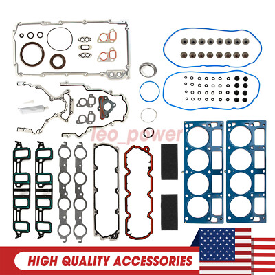 FULL Gasket Set for Cadillac Chevy Sierra 1500 GMC Yukon 6.0 6.2 VIN Y 2007-2012