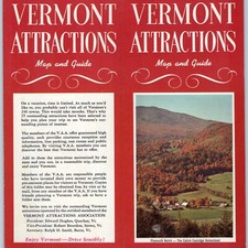 1959 Vermont Attractions Association Map Guid...