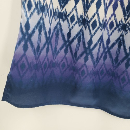 Chico's Womens Sleeveless Geometric Print Tank Top Blouse Size 1 M Purple Blue - Picture 5 of 10