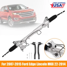 Power Steer Rack and Pinion+Outer Tie Rods for 2007-2014 Ford Edge Lincoln MKX _