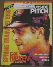 3/29/1996 Baltimore Orioles Outside Pitch Magazine Cal Ripken Jr. Davey Johnson