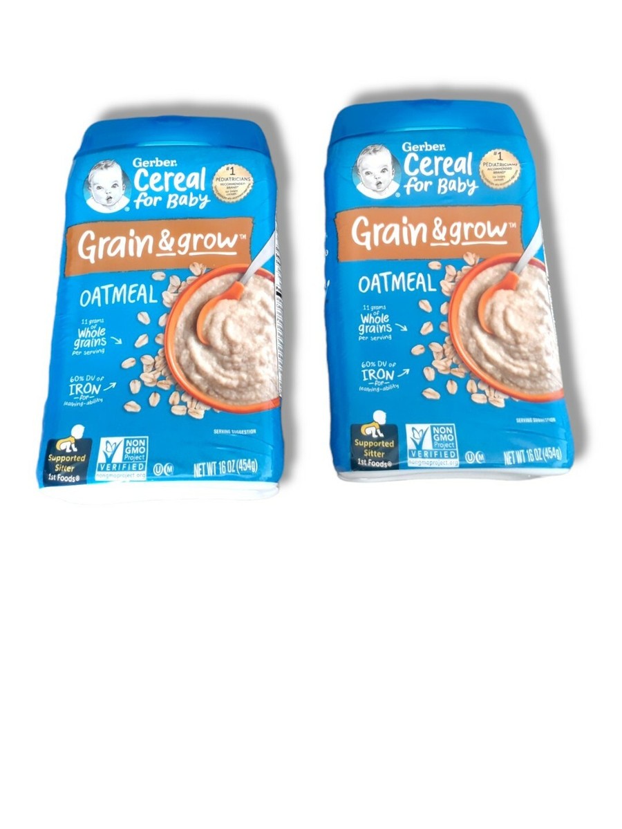 PK Gerber Baby Cereal Oatmeal Single Grain With Iron Non GMO 16