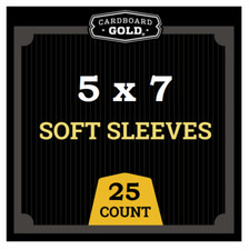  25 Cardboard Gold 5 x 7 Soft Photo Loose Sleeves Oversized Cards Free Shipping