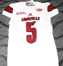 Louisville Cardinals Football Seth Dawkins 2017 TaxSlayer Game Used Bowl Jersey