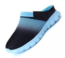 Mens Summer Sandal Mesh, Breathable, Padded Beach Flip Flops Shoes, 2 pairs