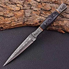 Custom HandMade Hunting Boot Knife Hand Forged Damascus Steel Blade