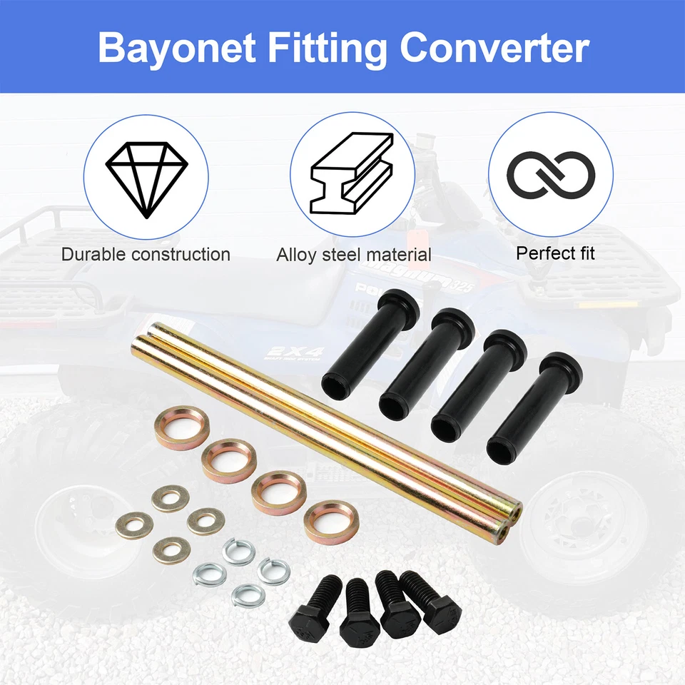 Kit de dos bujes y ejes delanteros inferiores de brazo en A Polaris Scrambler 500 97-12 2x4 4x4 Foto 4 de 4