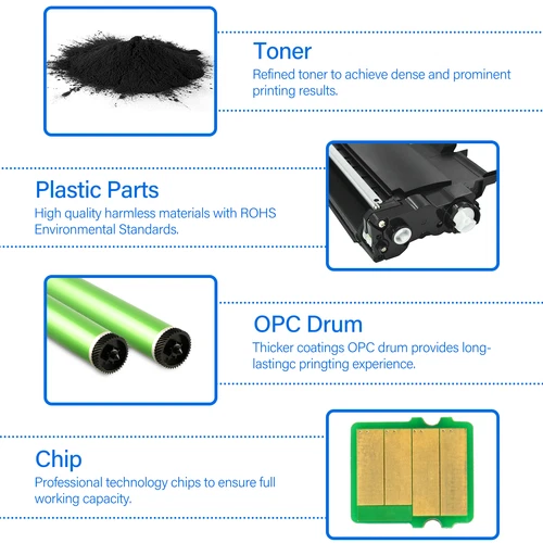 4PK TN760 Black Toner Cartridge Fit for Brother HL-L2350DW HL-L2370DW Printer - Picture 8 of 24