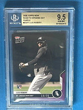 2020 TOPPS NOW PURPLE RC Rookie Card LUIS ROBERT #11 BGS 9.5 GEM MINT #14/25