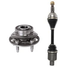 (4) Front CV Axle Shaft & Wheel Hub Bearing For 2010-2016 Chevrolet Equinox 2.4L