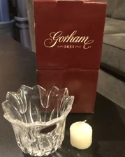 New Crystal Gorham Lenox Tulip Candle Votive Holder NIP NIB