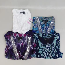 Lot 4pc INC International Concepts Petite Women's Tops - PP, PXS - X-Small #311