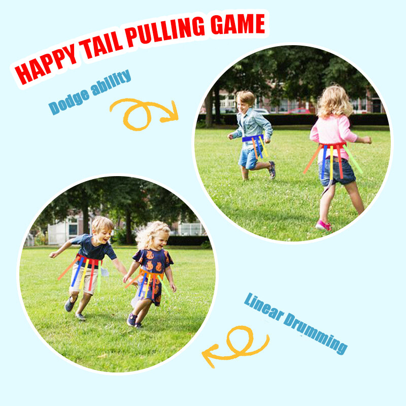 Outdoor Fun Games Tail Catching Props Toy Belt Kindergarten Group Games