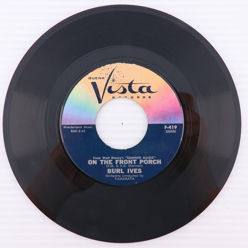 Burl Ives – On The Front Porch - Disney 1963 45 rpm 7" Single Vinyl Record F-419 - Picture 2 of 18