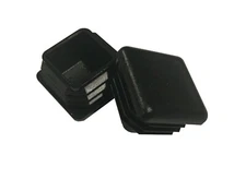 3/4" x 3/4 Square Ribbed Plastic Post End Cap Glide Plugs for 14-20ga Tubing