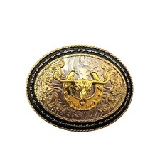 Long Horn Bull Western Cowboy Belt Buckle Hebilla Con Toro