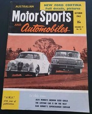AUSTRALIAN MOTOR SPORTS MAGAZINE 1962 Norm Beechey Chev Jag  Ford Cortina Holden