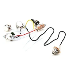 M89D Guitar Harness Pre-Wiring Kit 3 Way Toggle 2 Volume 1 Tone 500K POT Jack