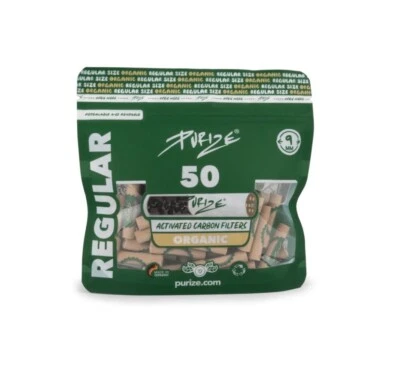 PURIZE® Aktivkohlefilter Regular 9mm Size | Organic – 8 x 50st