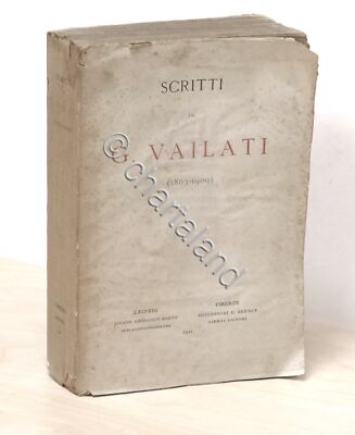 Philosophie - Schriften von G. Vailati (1863-1909) - 1^ Aufl. 1911