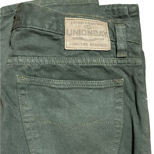 Jeans denim vintage Unionbay taglia 13 verde boyfriend low slim fit gamba affusolata - Foto 8 di 10