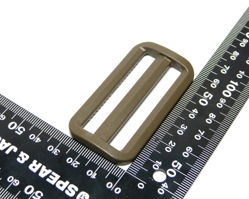 50mm tactical army green triglides webbing strapping adjuster tension slider - Picture 6 of 6