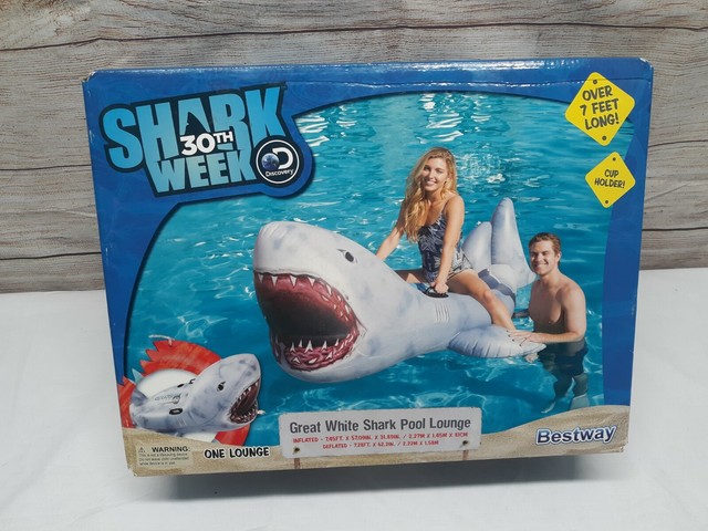 intex great white shark pool float