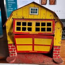 Vtg Marx Tin Litho THE MAGIC Barn Garage 1950s