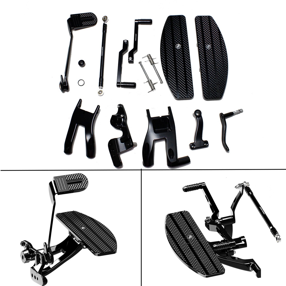 WHAT WE WANT WWW_FBFOOTSTAND ① Forward Controls Kit Foot Pedal Pegs Shifter for Harely FXBBS FXST