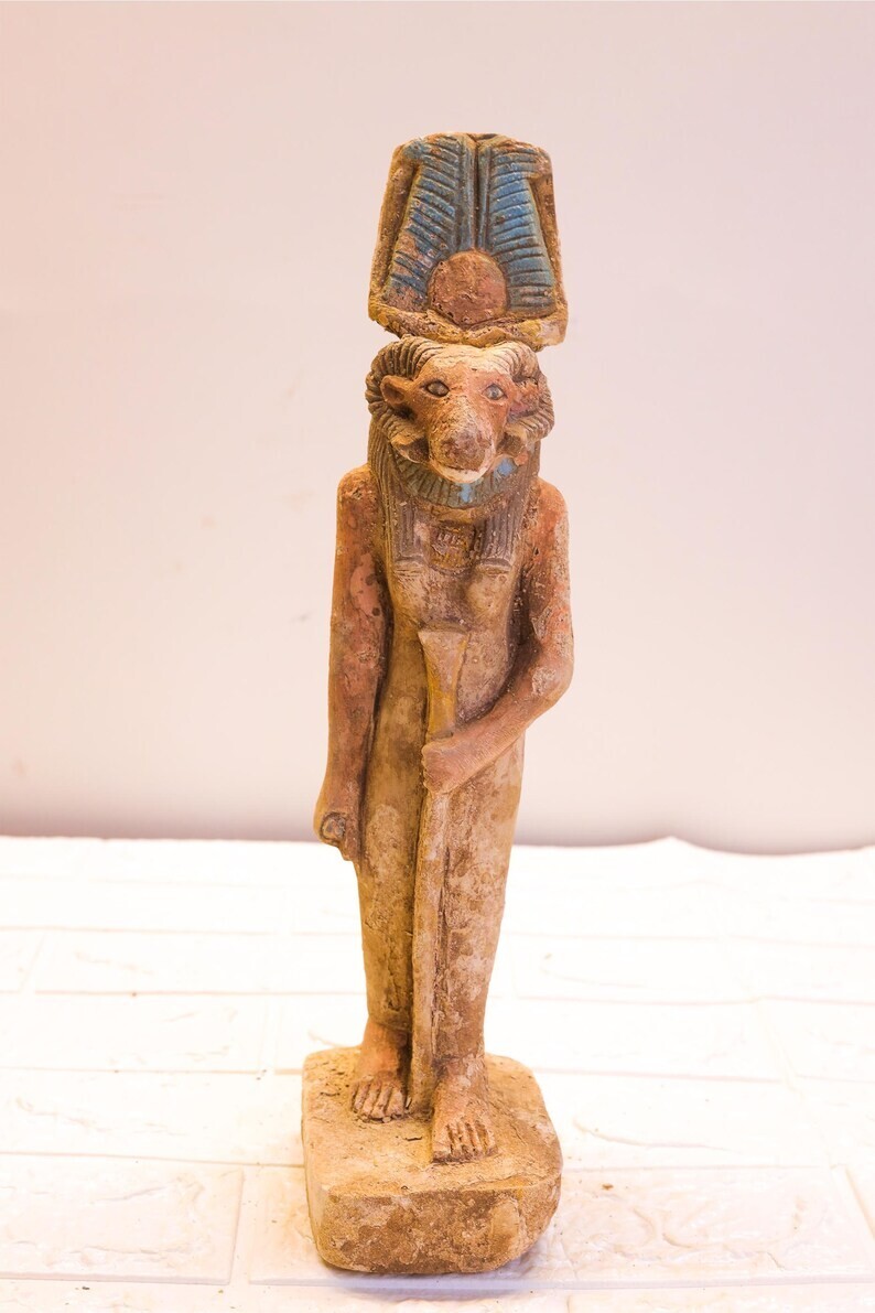 Vintage Egyptian God Khnum- Handmade Replica - Handmade