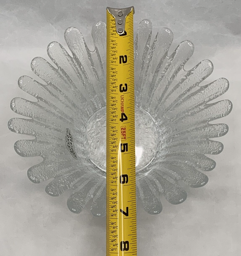 Blenko Glass Daisy Peddle Sunflower Flower Bowl Dish Handcraft Studio Art Label - Picture 12 of 18